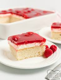 Using both a chilled bowl and chilled beaters, beat the cream until frothy. Raspberry Cream Cake Butter With A Side Of Bread