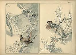 Stampa antica GIAPPONE JAPAN STYLE Anatra Uccelli Samuel Bing 1885 Antique  print