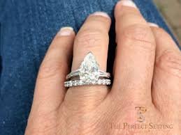 Dream Ring Customize And Make It Your Own Hand Selected 3ct Pear Diamond With Tapered Trending Engagement Rings Best Engagement Rings Baguette Diamond Rings