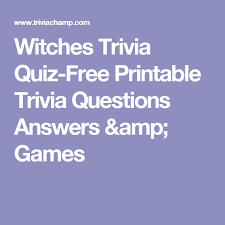 Free pdf or word doc availible. Witches Trivia Quiz Free Printable Trivia Questions Answers Amp Games Fun Trivia Questions Pop Culture Quiz This Or That Questions