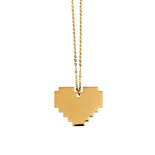 Free delivery from 300€ of purchase. Gold Pixel Heart Bling Friends Forever