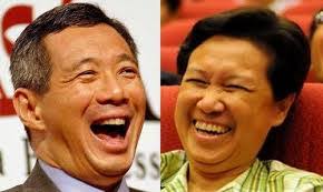 Image result for ho ching and lee hsien loong funny gif