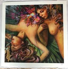 Tatiana Suarez: Fioritura Hand Embellished Signed & Fine Art Print W COA  | eBay