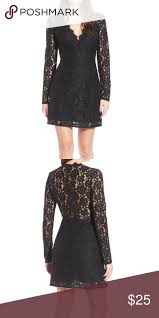 Wayf Say It Out Loud Black Lace Sheath Dress L S With Images Lace Sheath Dress