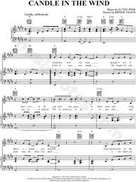 Elton John Candle In The Wind Sheet Music In E Major Transposable Download Print Sku Mn0038626