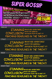 Download fonts in a single click for free and without the registration. Download Free Font Super Gossip