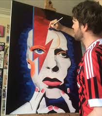 Nearly done! . Originally painted in 2016 straight after David Bowie's  death. I have had a very special request from none other than the Father of  the collector who bought the original