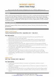 Sap) to process business transactions, like accounts payable and receivable, disbursements, expense vouchers and receipts. Admin Clerk Resume Samples Qwikresume