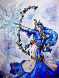 Nuestra colección de juegos de dibujar pintar y colorear están hechos para aquellos pequeños artistas que quieren poner a prueba su talento y dejar volar su creaatividad. Dibujo De Ashe Del Juego Lol Leagueoflegends En Acuarela Para Una Amiga League Of Legends Ilustraciones Acuarela