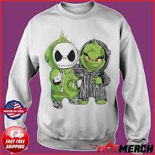 The Grinch And Jack Skellington Shirt Hoodie Sweater Long Sleeve And Tank Top