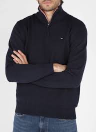 Check spelling or type a new query. Nouvelle Collection Pull Col Montant Regular Fit Zippe En Maille De Coton Bleu Marine Eden Park Homme Place Des Tendances