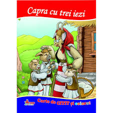 Iară cel mic era harnic şi cuminte. Capra Cu Trei Iezi Carte De Citit Si Colorat A4