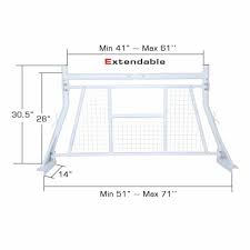 Supports most types of equipment. Universal Truck Headache Ladder Rack For Pickup Window Guard White