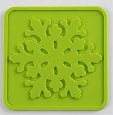Tuersuer Square Silicone Non Slip Coaster High Temperature Resistance Placemat Green 9x9cm Placemats Cookware Stores Coasters