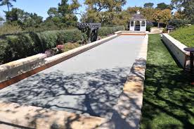 The next layer of the bocce court is decomposed granite. Bocce Ball Sport Court North