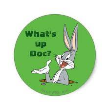 What S Up Doc Bugs Bunny Rabbit Hole Classic Round Sticker Zazzle Com Cute Panda Drawing Bugs Bunny Quotes Old School Cartoons