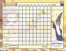Kids Behavior Charts Magic Theme Kid Pointz