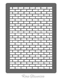 Black And White Brick Wall Template Brick Wall Stencil Svg Brick Wall Stencil Wall Stencil Patterns Stencils Wall