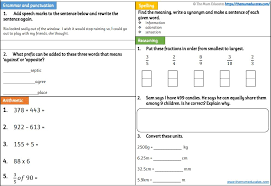 free year 4 worksheets the mum educates