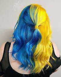 Pinterest Maebelbelle Yellow Hair Color Cool Hair Color Split Dyed Hair