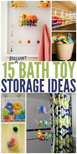 Love these diy toy organizer ideas for children! 15 Ways To Store Bath Toys And Magically Declutter Your Bathroom