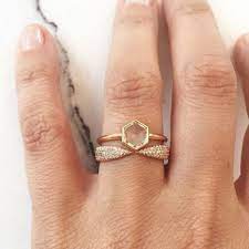 15 Unique Fitted Engagement Ring And Wedding Band Combos That Just Belong Together Engagement Rings Wedding Bands Set Engagement Ring Wedding Band Wedding Ring Bands