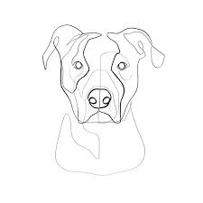 Dog Portrait Custom Pet Portrait Memorial Gift Dog Lover Mom Etsy Dog Line Drawing Pitbull Art Dog Portraits
