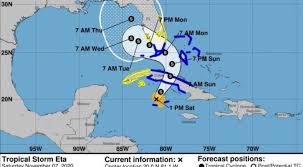 A continuación la lista oficial con la que se nombrarán las tormentas y huracanes que se formen en el 2020, según el centro nacional de huracanes en miami Miami Y Broward Bajo Vigilancia De Huracan Eta Se Acerca A Cuba Negocios Magazine