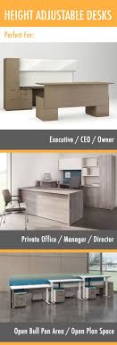 Pin By Alan Desk Business Interiors Inc On Desking Systems Adjustable Height Desk Open Plan Desk