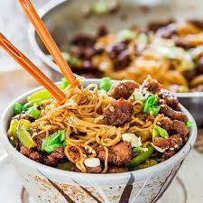 Mongolian Beef Ramen Noodles Recipe Main Dishes With Flank Steak Corn Starch Vegetable Oil Green Bell Pepper Asian Recipes Beef Ramen Noodle Recipes Recipes