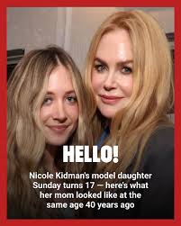 Nicole Kidman's model daughter Sunday turns 17 — here's what her mom looked  like at the same age 40 years ago https://bit.ly/4lgku4Z