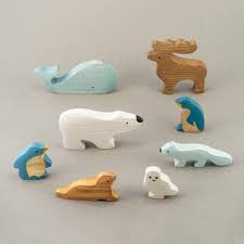 Polar Animals Set 8 Items Animal Toys Antarctic Arctic Etsy Wooden Animal Toys Wooden Animals Wooden Toys
