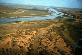 Aerial View of the Niger River near Niamey - UWDC - UW-Madison Libraries