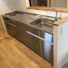 my home35ryoさんはinstagramを利用しています キッチンの養生が外れお目見えしました 家のキッチンは クリナップのステディアのボーデシルバー ミーレ ステディア キッチンデザイン ステンレスキッチン