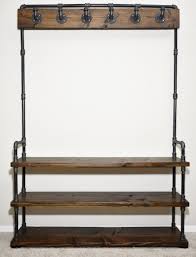 Industrial Style Entryway Bench With Coat Hooks And Shoe Rack Mudroom Organization Coat Rack And Shoe Bench H In 2020 Mudroom Organization Rustic Coat Rack Shoe Bench