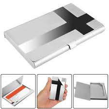 Maxgear metal business card holder for men & women, pocket business card case slim business card wallet business card holders name card holder, 3.7 x 2.3 x 0.3 inches, stainless steel, black. Cross Pocket Stainless Metal Business Card Holder Case Id Credit Wallet Steady 881685743860 Ebay
