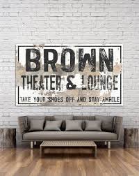 Theater Room Decor Modern Last Name Movie Room Sign Personalized Wall Art Movieroom Farmhouse Theater Room Decor Media Room Decor Home Theater Decor Custom game room signs will add a personal touch to the most popular room in your house!