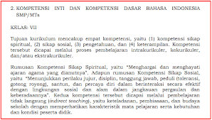 Kurikulum 2013 mulok bahasa jawa smp/smplb/mts. Ki Kd Bahasa Indonesia Smp Mts Permendikbud 37 Tahun 2018