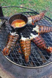 Grilled Lobster Tails With Honey Cajun Butter Recipe Grilled Lobster Grilled Lobster Tail Lobster Recipes Tail