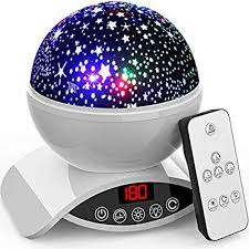 Aisuo Lighting Lamp Night Lights With Timer Rechargeable Lithium Battery Remote Control Night Light Kids Night Light Projector Baby Night Light Projector