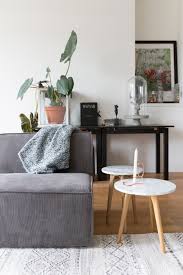 White Stone Side Table Home Living Room Home Decor Interior