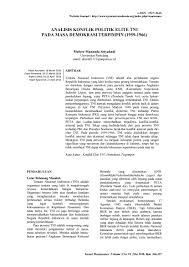 Kondisi ekonomi, politik dan sosial budaya pada masa orde lama. Analisis Konflik Politik Elite Tni Pada Masa Demokrasi Terpimpin 1959 1966 By Jurnal Renaissance Issuu