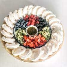 It lets each person customise their dessert so that they can choose the fruit or topping that they want! Transportable Pavlova Grazing Platter The Plumbette