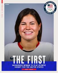 Paving the way. @abby_roque is the first Indigenous woman to play for  @usahockey at the #WinterOlympics.
