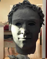 Plastilina oil clay sketches… just facial expression practice. But still  fun to see the progression and reimagining over a two week period. From  Jake Gyllenhaal character faces to a fierce temple guardian…