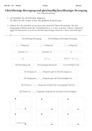 Kostenlos Strukturlegen Gegenuberstellung Gleichformige Bewegung Und Gleichmassig Beschleunigte Bewegung Kinematik Losung Unterrichtsmaterial Im Fach Phys Bewegung Kenntnisse Gegenuberstellung