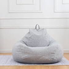 bean bag chair cover sofa cover beanbag chair cover perfect for reading alternative seating cover for adults and kids cotton linen bean bag storage chair cove in 2021 bean bag chair