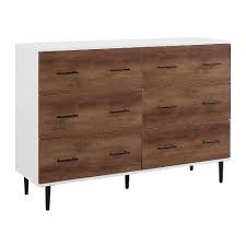 Dresser dress dresser wooden dresser dressing table white wooden modern dresser high quality mdf dress dressing table with mirror drawer. Walker Edison Farmhouse 6 Drawer Dresser White Rustic Oak Bbu52sv6dwro Best Buy