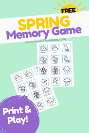 Click one object and then another in the classic memory puzzle. Free Spring Memory Game The Ot Toolbox