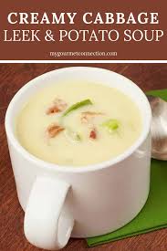 Creamy Cabbage Leek And Potato Soup Recipe Healthy Sweet Snacks Potato Soup Cheap Clean Eating